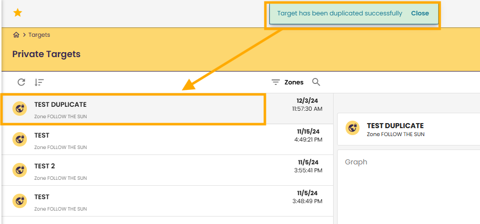 Duplicate a target – Help Center Sunflow EN